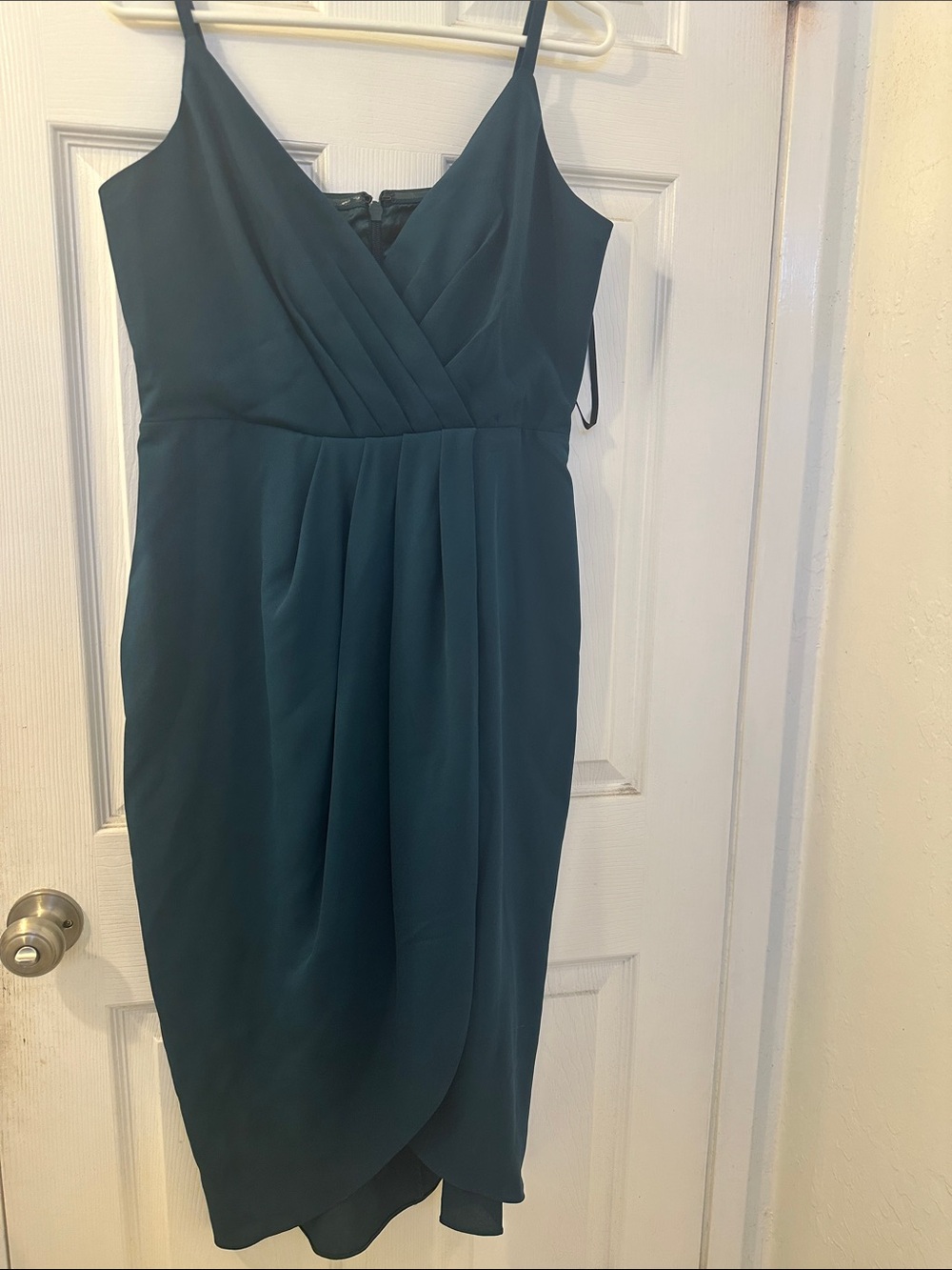 City Chic Teal Wrap Midi Dress